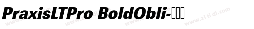 PraxisLTPro BoldObli字体转换